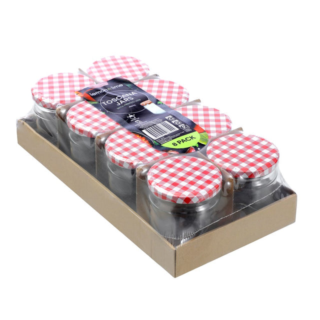 Toscana Conserve Jar Check Lid - 8 Pack