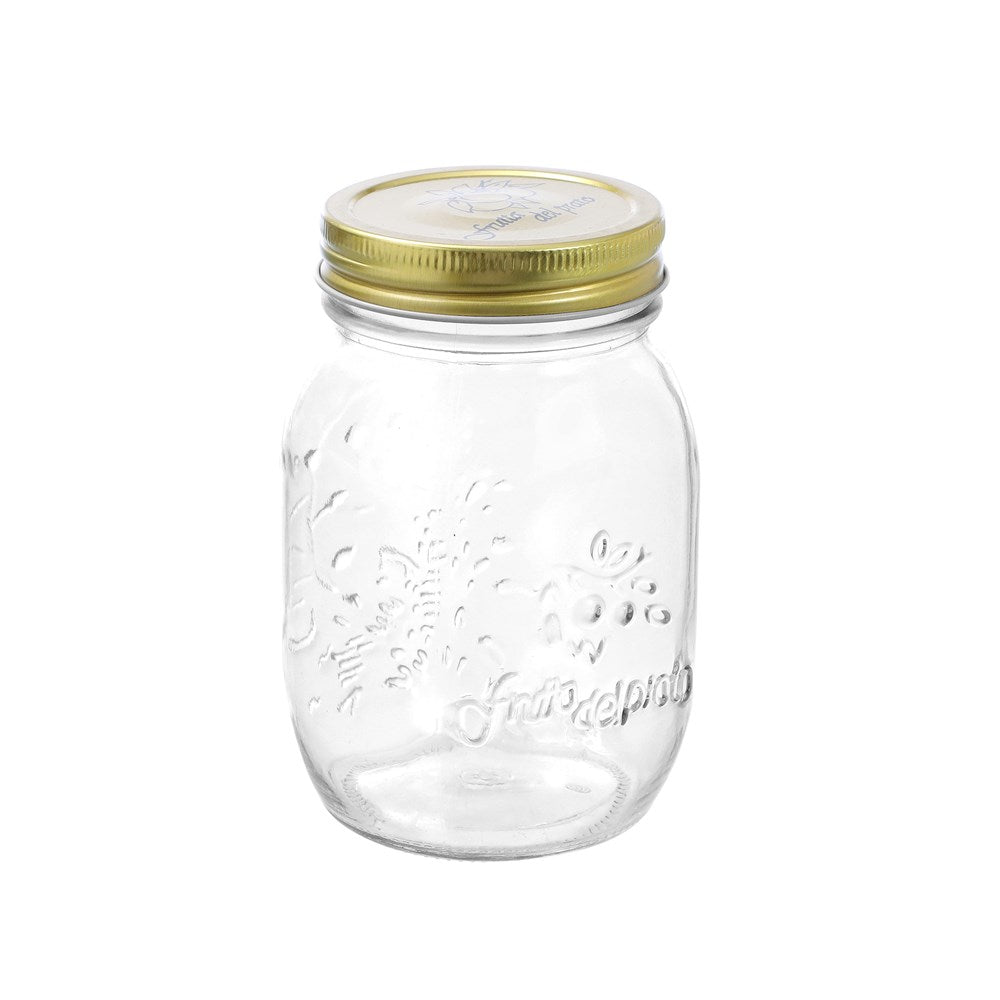 Roma Clear Glass Conserve Jar 550ml