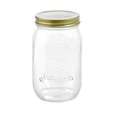 Roma Clear Glass Conserve Jar 1L