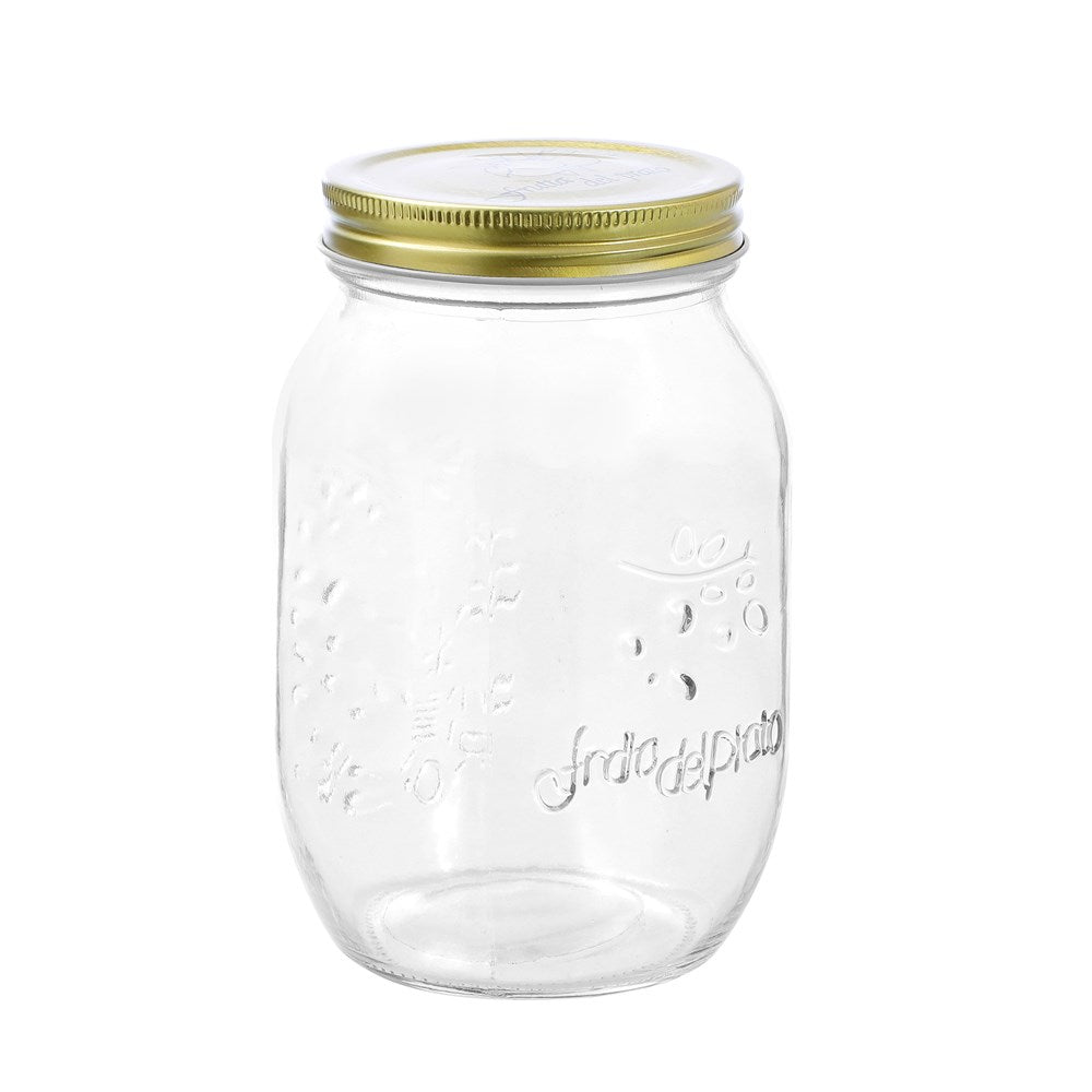 Roma Clear Glass Conserve Jar 1L