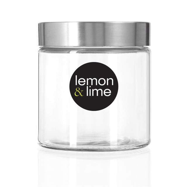 Glass Jar with Stainless Steel Lid 830ml