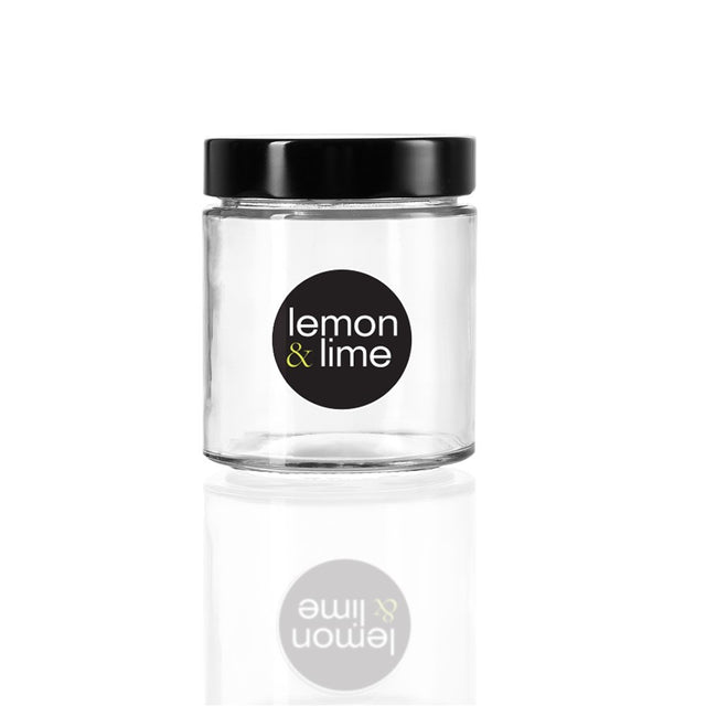 Soho Glass Preserve Jar 470mL Black Lid