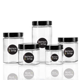 Soho Glass Preserve Jar 470mL Black Lid