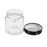 4 Pack Soho Glass Preserve Jar 125ml with Black Lid