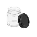 4 Pack Soho Glass Preserve Jar 125ml with Black Lid