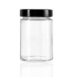 3 Pack Soho Glass Preserve Jar 260ml with Black Lid