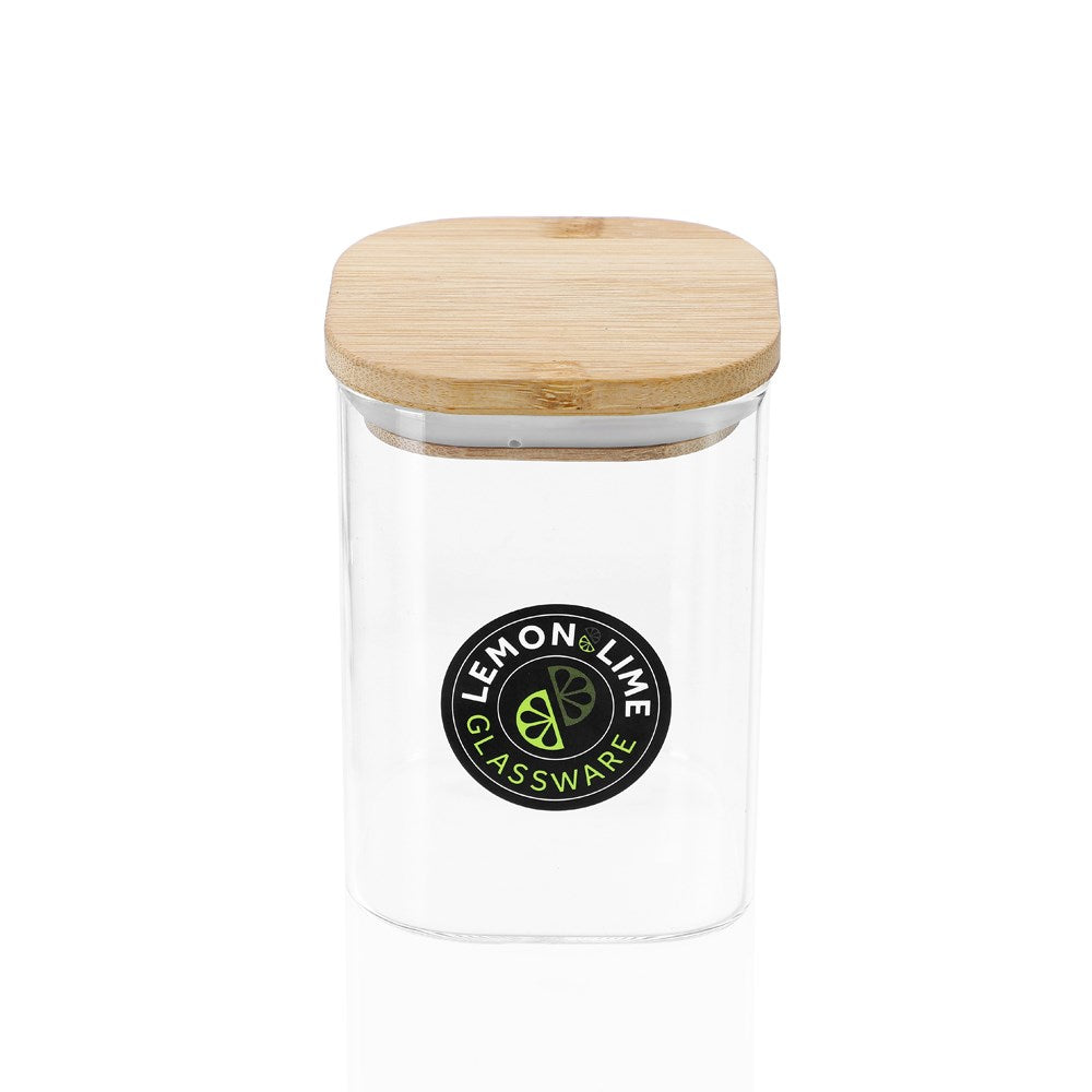Camden Square Glass Jar Bamboo Lid 550ml