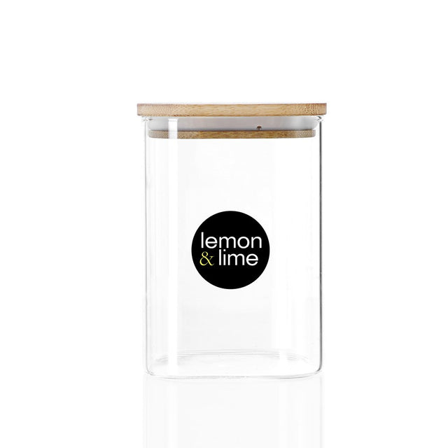 Camden Square Glass Jar Bamboo Lid 1.1L