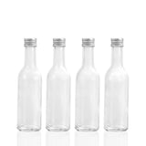 4 Pack Capri Mini Glass Bottle 120ml Silver Lid