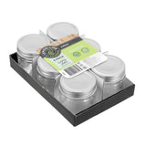 6 Pack Capri Glass Preserve Jar 200ML Silver Lid