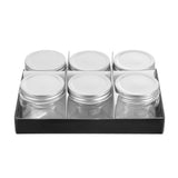 6 Pack Capri Glass Preserve Jar 200ml Silver Lid