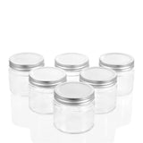 6 Pack Capri Glass Preserve Jar 200ml Silver Lid