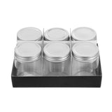 6 Pack Capri Glass Preserve Jar 300ml Silver Lid