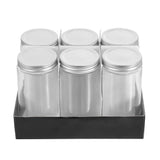 6 Pack Capri Glass Preserve Jar 500ml Silver Lid