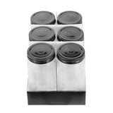 6 Pack Capri Glass Preserve Jar 500ml Black Lid