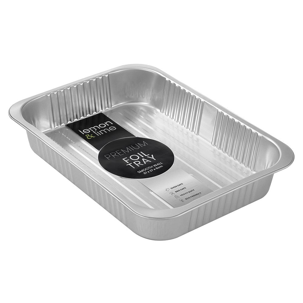 Premium Smooth Wall Foil Tray 37 x 27 x 6cm