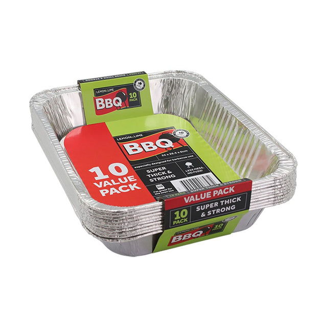 Foil Tray Rectangular 32 x 26cm - 10 Pack