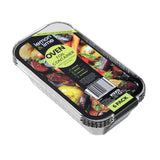 6 Pack Rectangle Foil Container With Lid 20cm x 11cm x 5cm