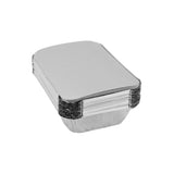 15 Pack Foil Container with Lid 22cm x 15.5cm x 5cm