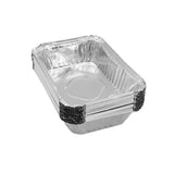 15 Pack Foil Container with Lid 22cm x 15.5cm x 5cm