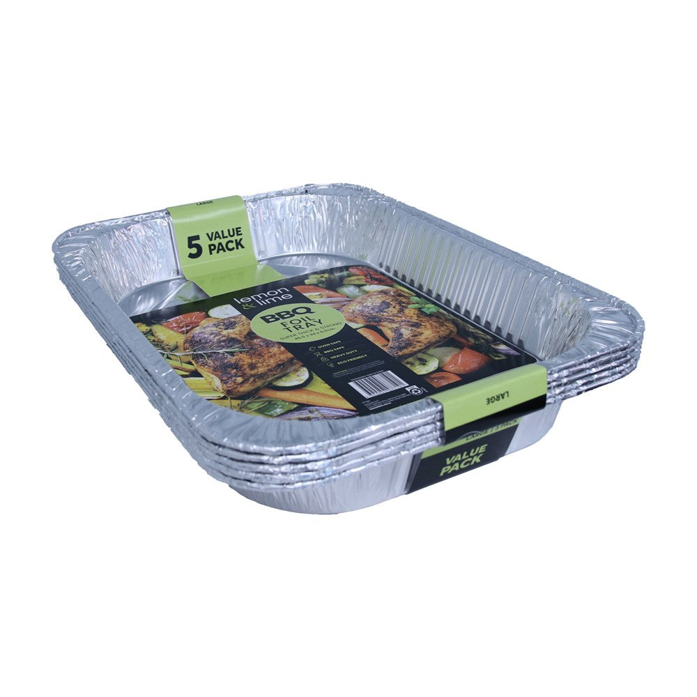Foil Tray Large 45 x 34cm - 5 Pack