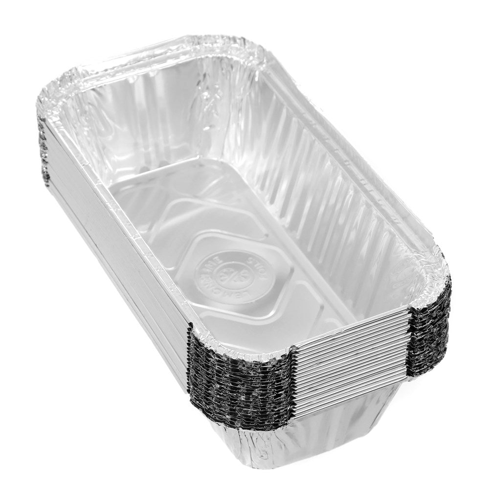 20 Pack Foil Container With Lid 20 x 11 x 5cm