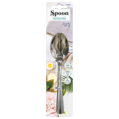 Stainless Steel Tablespoons – 4 Pack
