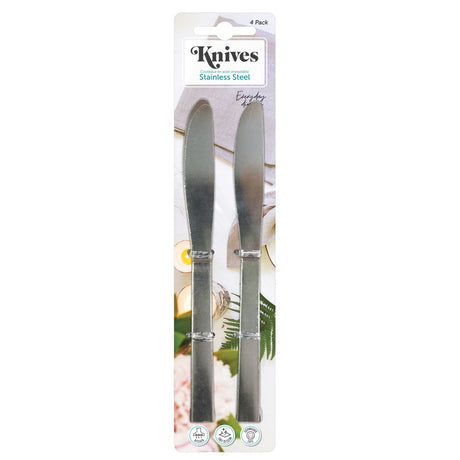 Stainless Steel Knives – 4 Pack