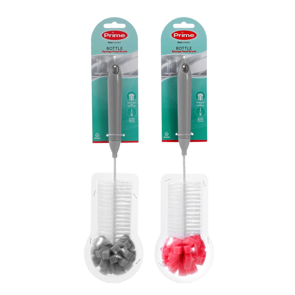 2 Pack Bottle Brush Sponge Head Assorted