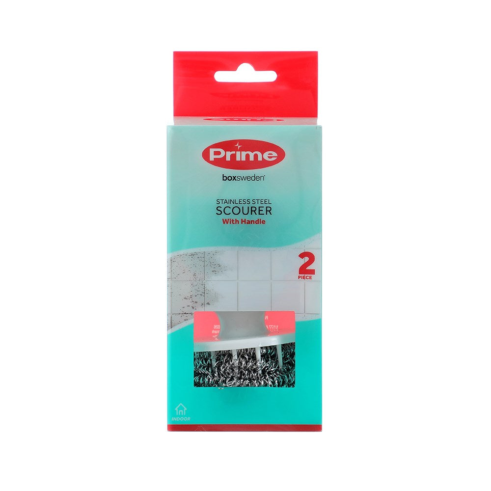 2 Pack Stainless Steel Scourer With Handle