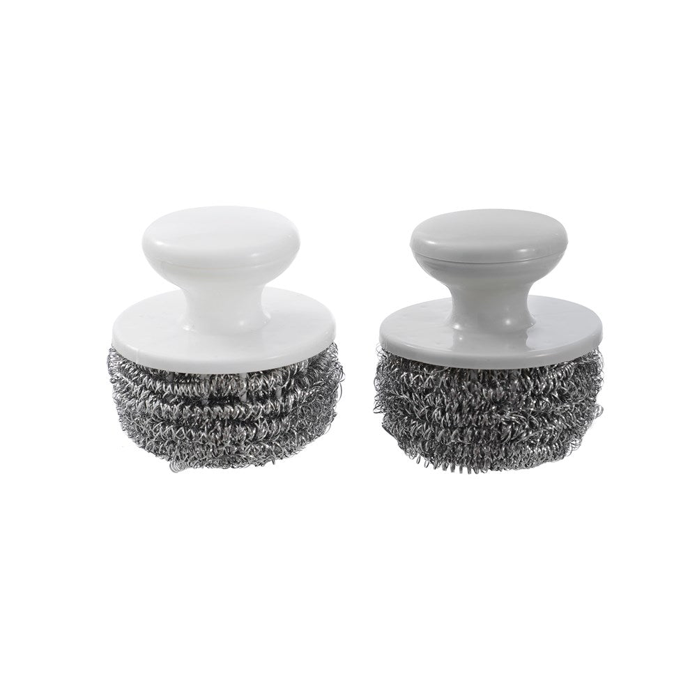 2 Pack Stainless Steel Scourer With Handle