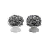 2 Pack Stainless Steel Scourer With Handle