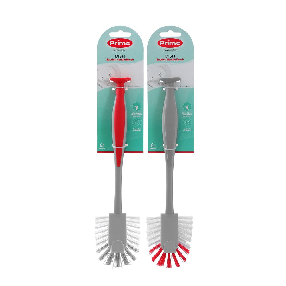 Suction Handle Dish Brush 2 Assorted