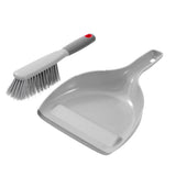 Dustpan and Brush Set with Soft Grip Handle