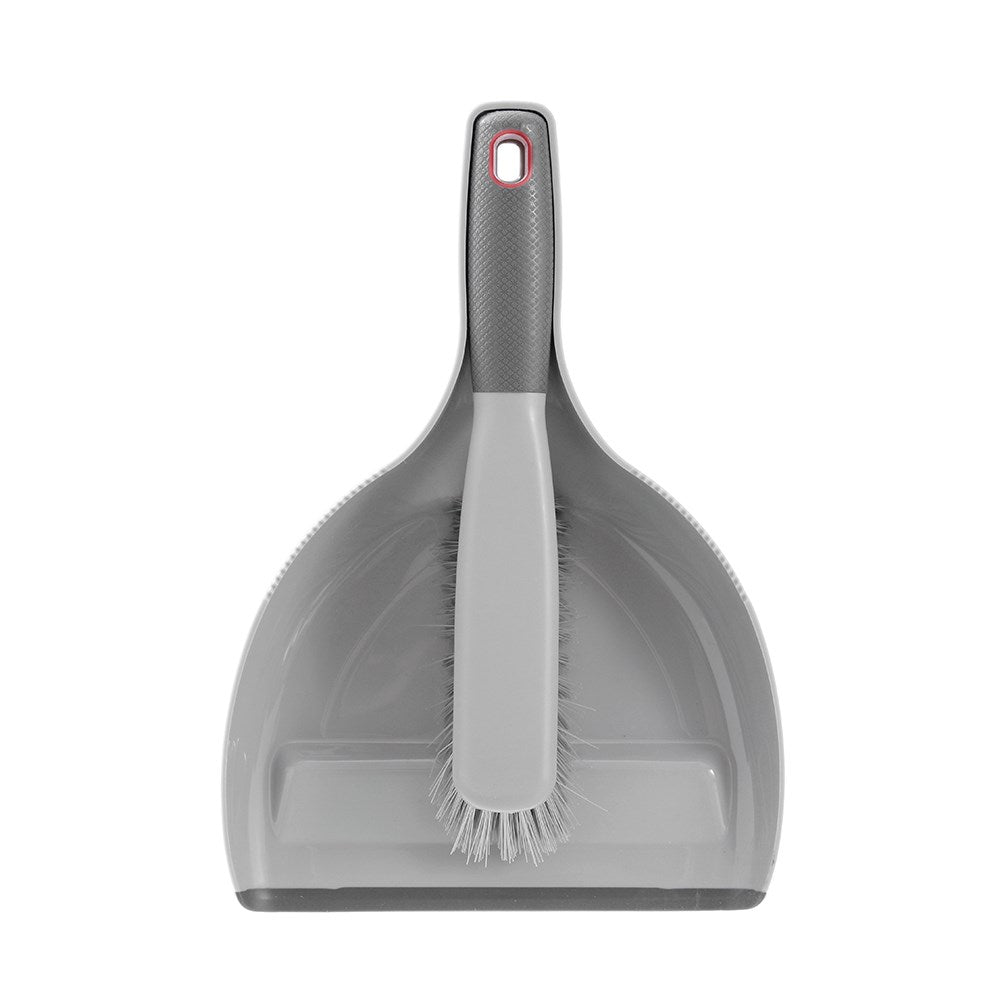 Dustpan and Brush Set with Soft Grip Handle