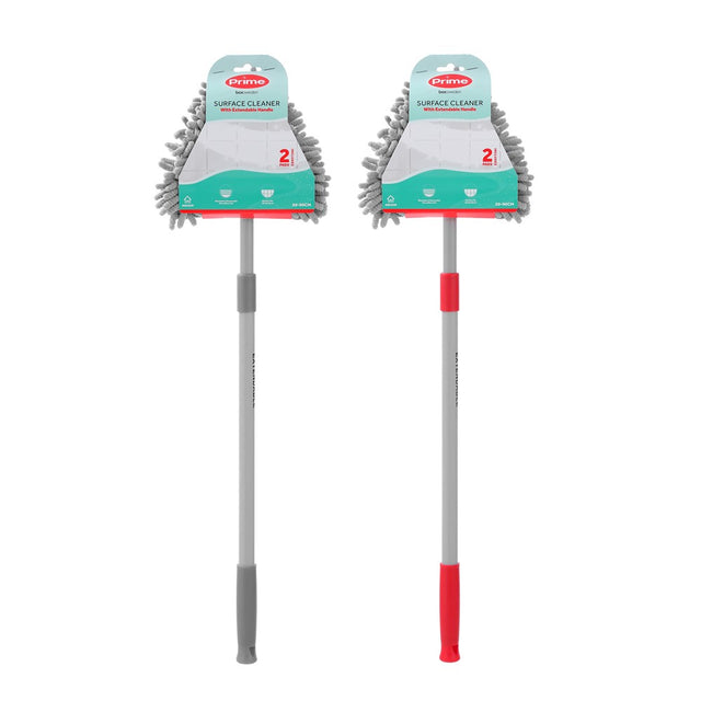 Dual Head Cleaner with Extendable Handle