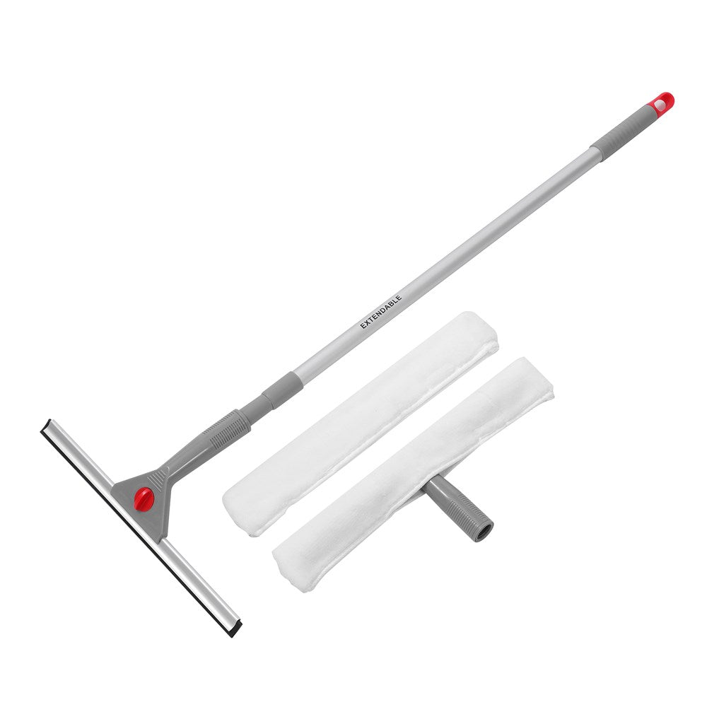 Dual Head Window Cleaning Set with Extendable Handle