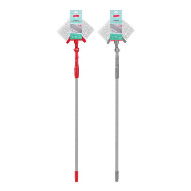 2 Pack Corner Cobweb Brush Rotating Head 1.5m Assorted