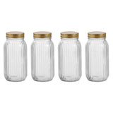 4 Pack Roma Ribbed Conserve Jar 800ml