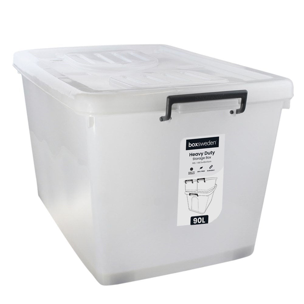 Transparent Storage Tub 90L