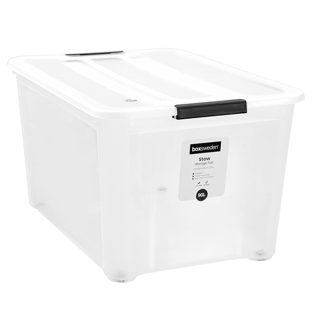 Transparent Storage Tub 90L
