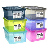Storage Tub Coloured Clip Lid 5L