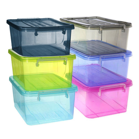Storage Tub Coloured Clip Lid 5L