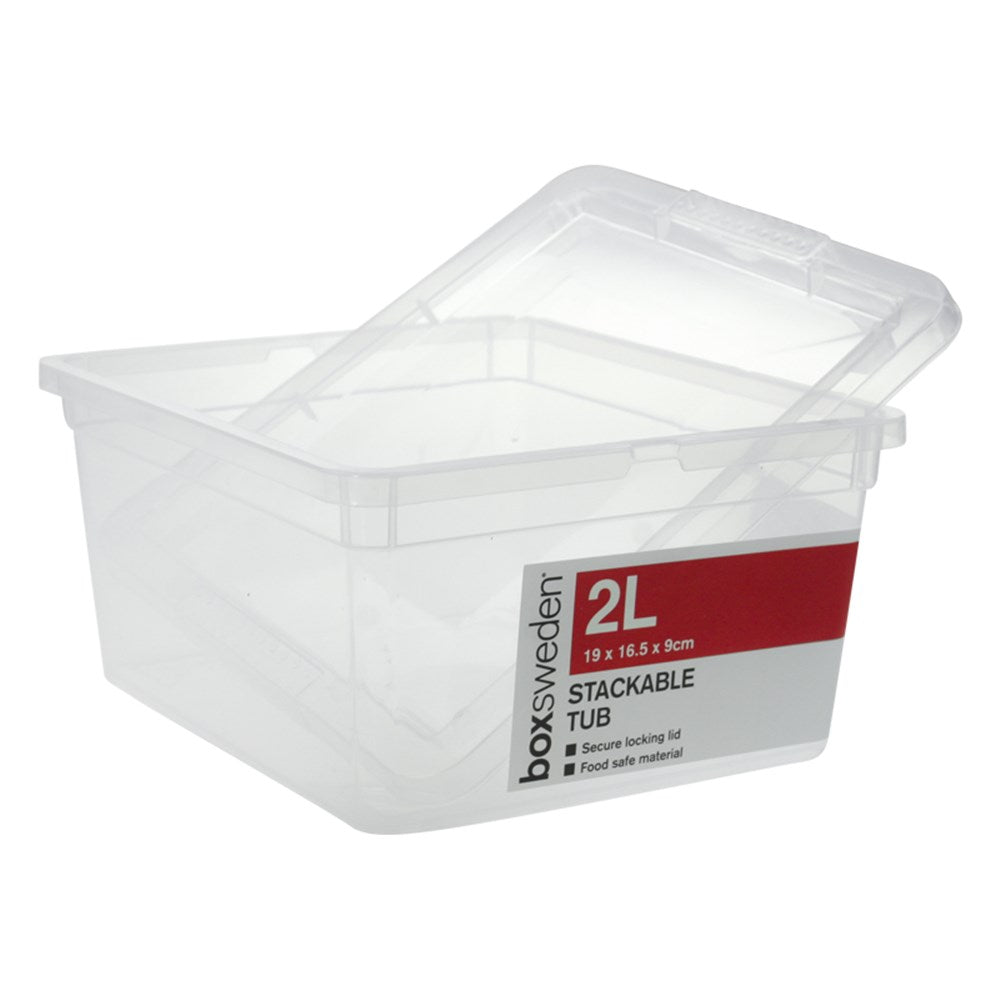Stackable Storage Tub with Lid 2L