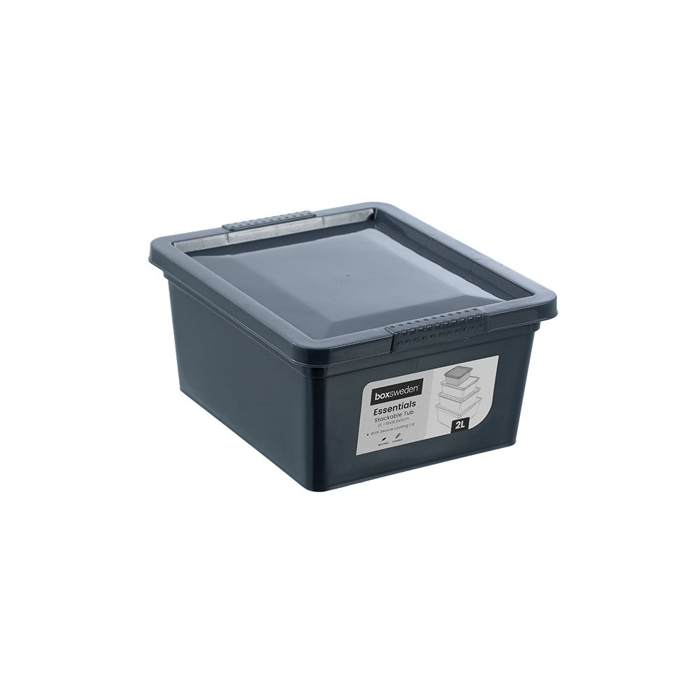 Essentials Stackable Tub with Lid 2L
