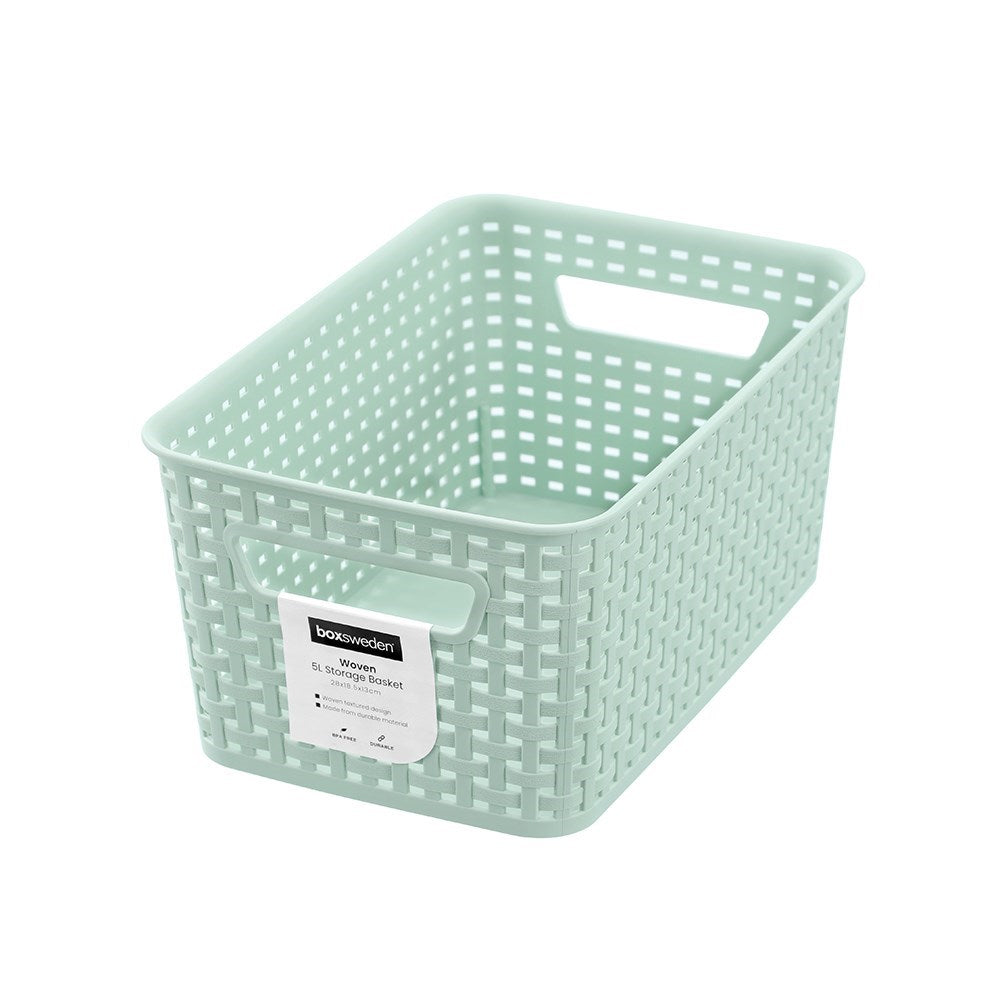 Woven Storage Basket 18 x 28 x 13cm