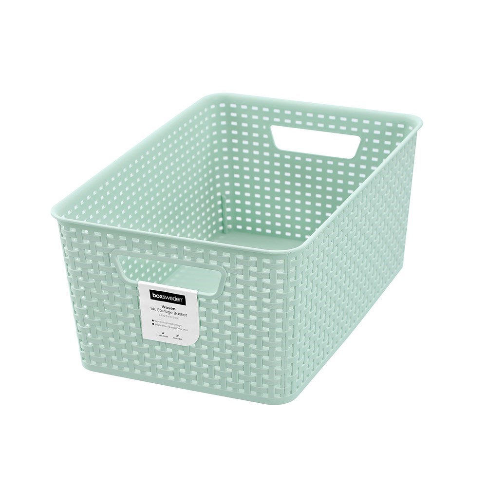 Woven Pastel Basket 26 x 39 x 16.5cm