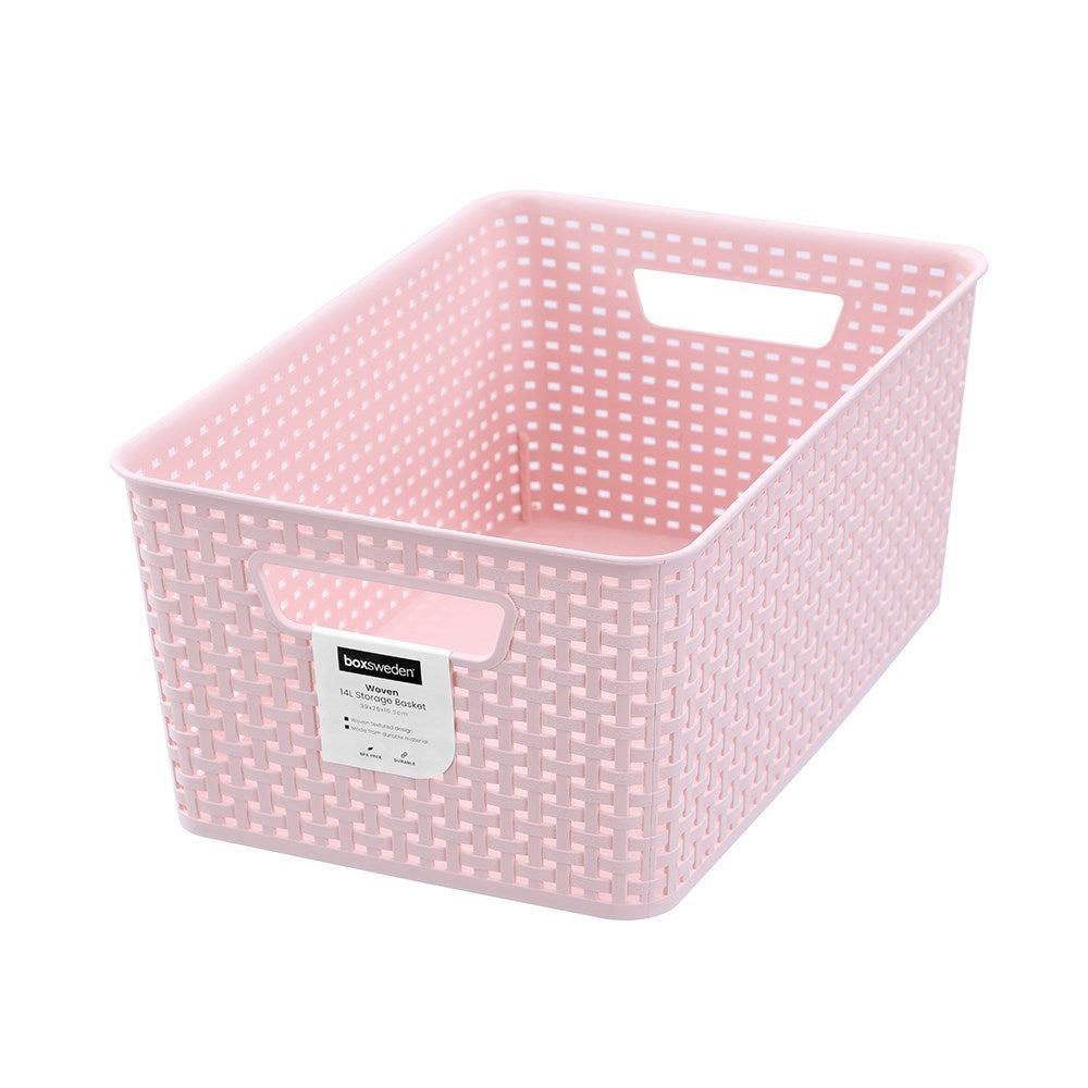 Woven Pastel Basket 26 x 39 x 16.5cm