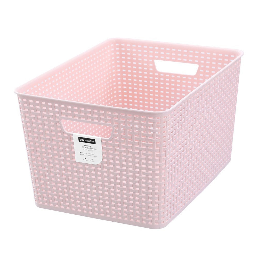 Woven Pastel Basket 28.5 x 41.5 x 22cm