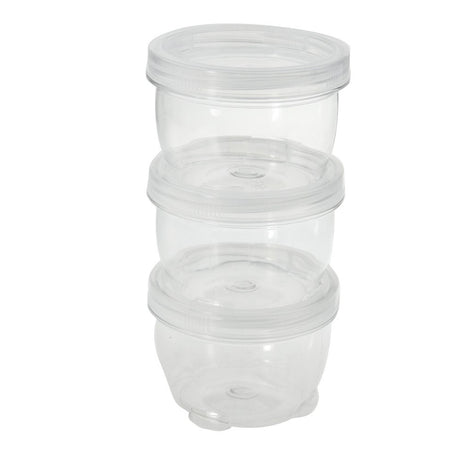 3 Pack Twist-Lock Stacking Container 260ml